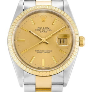 Rolex Oyster Perpetual Date - Luxury Watch Champagne Dial 15223 34mm