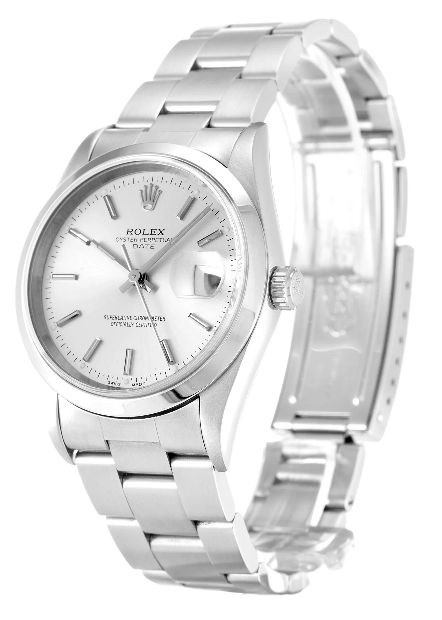 Rolex Oyster Perpetual Date - Luxury Watch Silver Dial 15200 34mm - Image 3