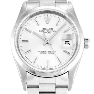Rolex Oyster Perpetual Date - Luxury Watch Silver Dial 15200 34mm