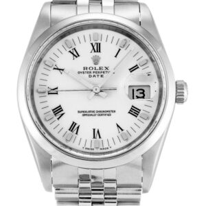 Rolex Oyster Perpetual Date - Luxury Watch White Dial 15200 34mm