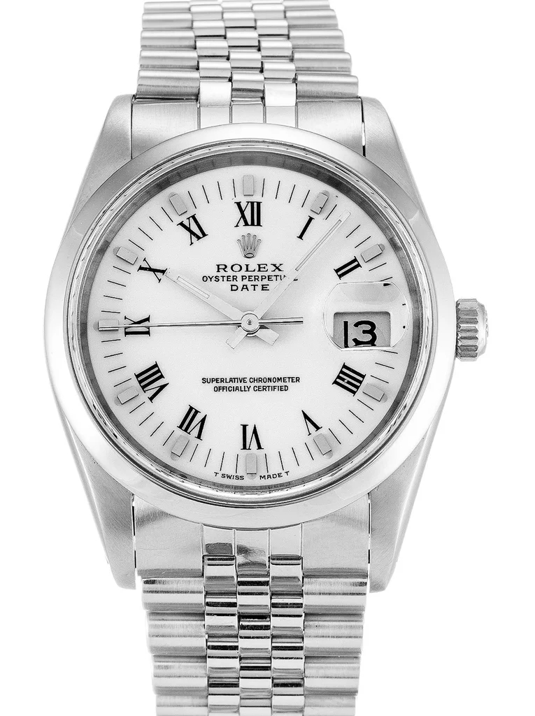 Rolex Oyster Perpetual Date - Luxury Watch White Dial 15200 34mm