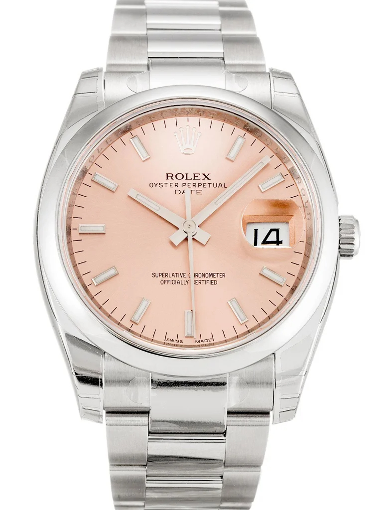 Rolex Oyster Perpetual Date - Replica Watch Salmon Dial 115200 34mm