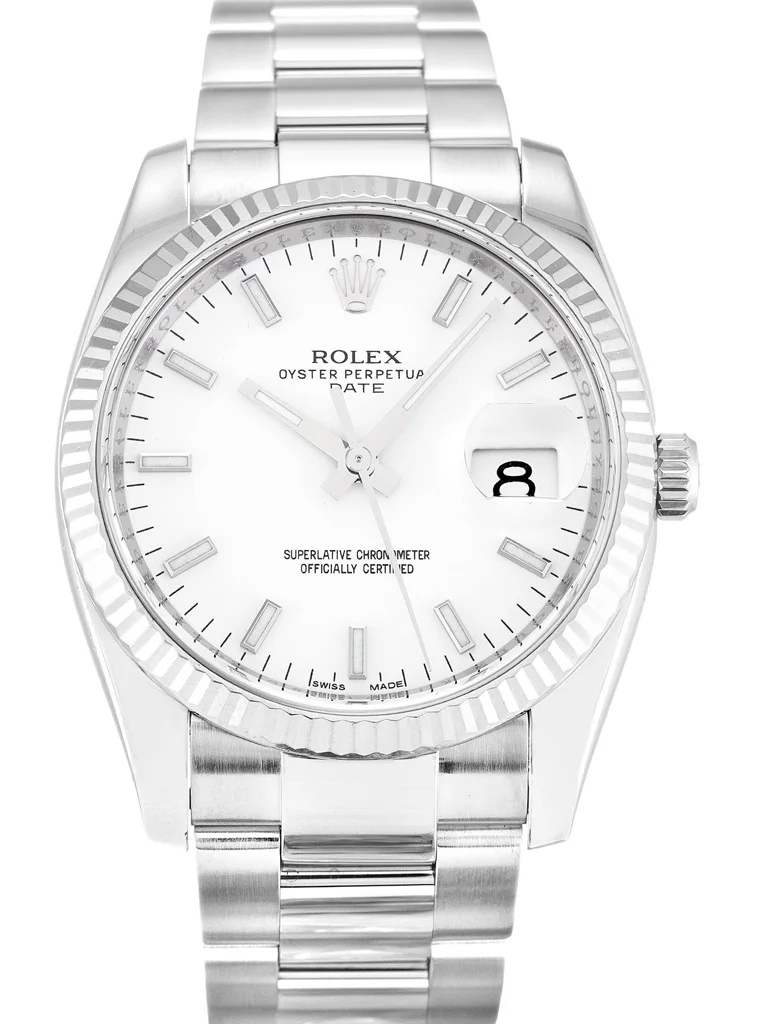 Rolex Oyster Perpetual Date - Replica Watch White Dial 115234 34mm