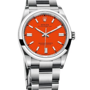 Rolex Oyster Perpetual - Luxury Watch Coral Red Dial 126000 36mm