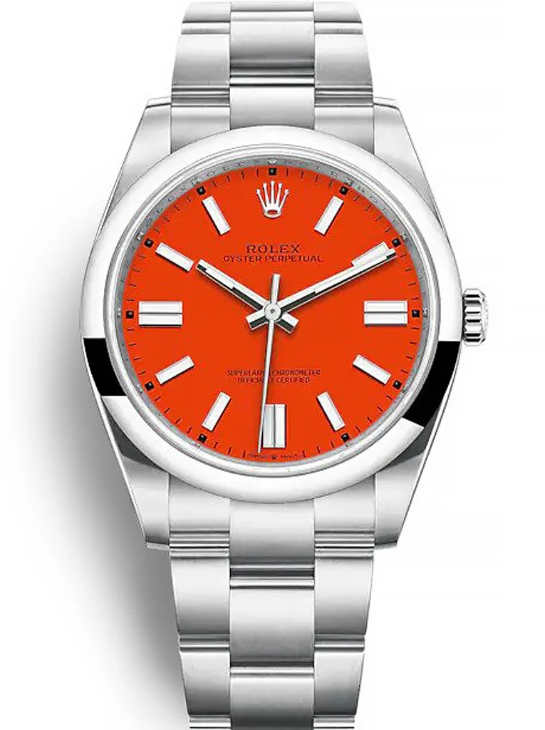 Rolex Oyster Perpetual - Luxury Watch Coral Red Dial 126000 36mm - Image 2