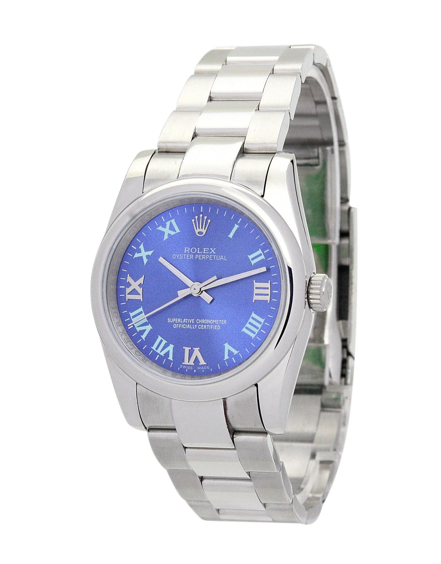 Rolex Oyster Perpetual - Luxury Watch Lady Blue Dial 177200 31mm - Image 2