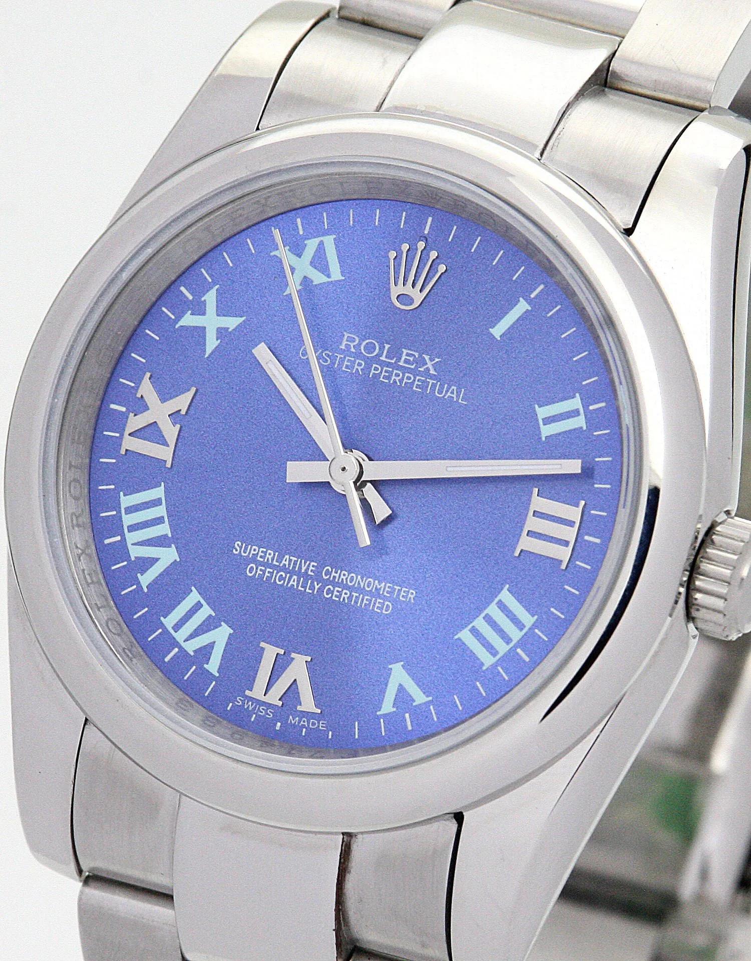Rolex Oyster Perpetual - Luxury Watch Lady Blue Dial 177200 31mm - Image 3