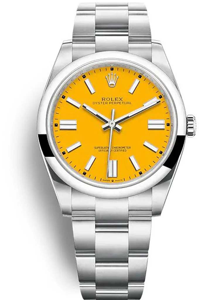 Rolex Oyster Perpetual - Luxury Watch Yellow Dial 124300 41mm