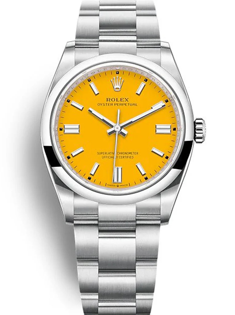 Rolex Oyster Perpetual - Luxury Watch Yellow Dial 126000 36mm