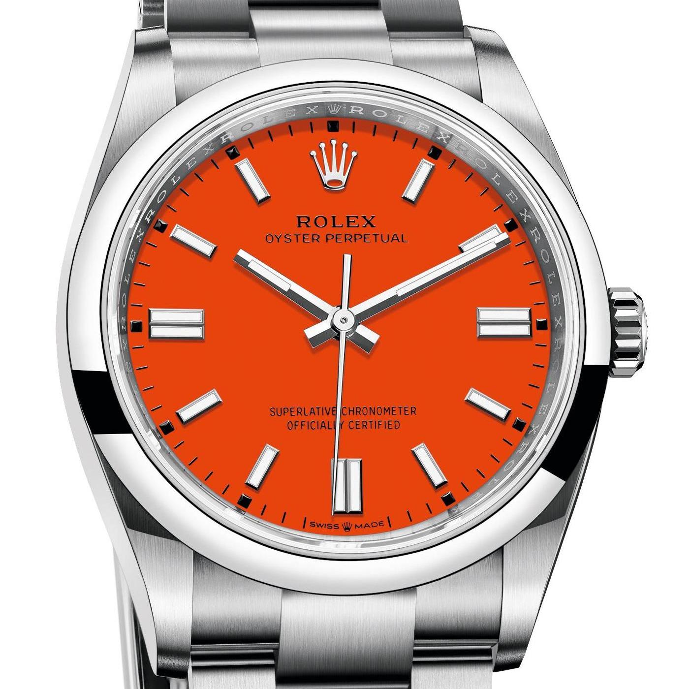 Rolex Oyster Perpetual Red - Couple Watches 31/41mm SS/SS Red/Stk - Image 3