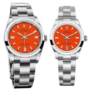 Rolex Oyster Perpetual Red Couple Watches