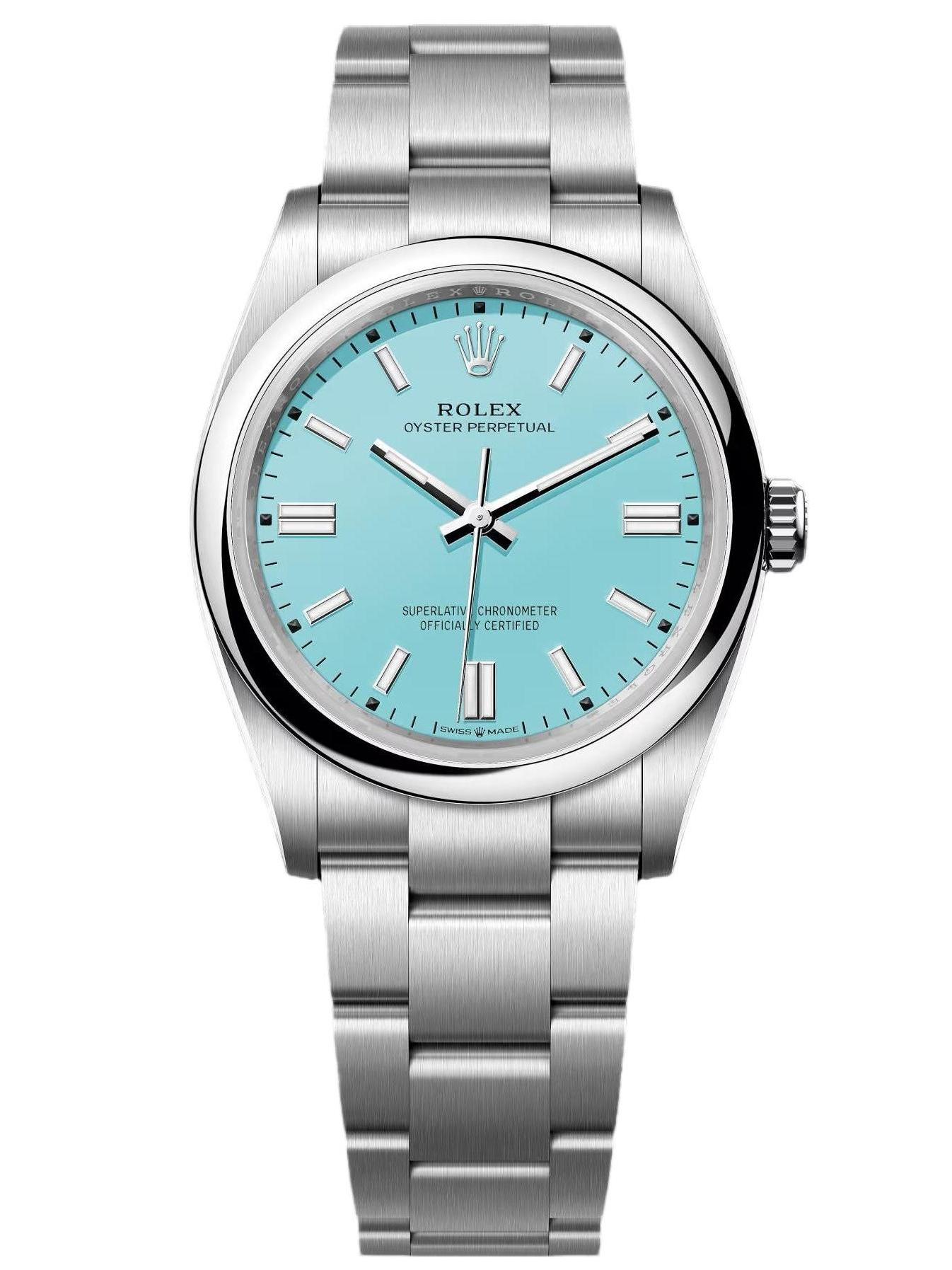 Rolex Oyster Perpetual - Swiss Watch Tiffany Blue Dial 124300 41mm
