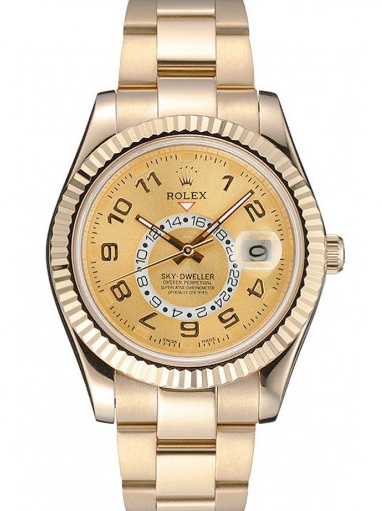 Rolex Sky-Dweller Gold Dial - Replica Watch 80243 41mm