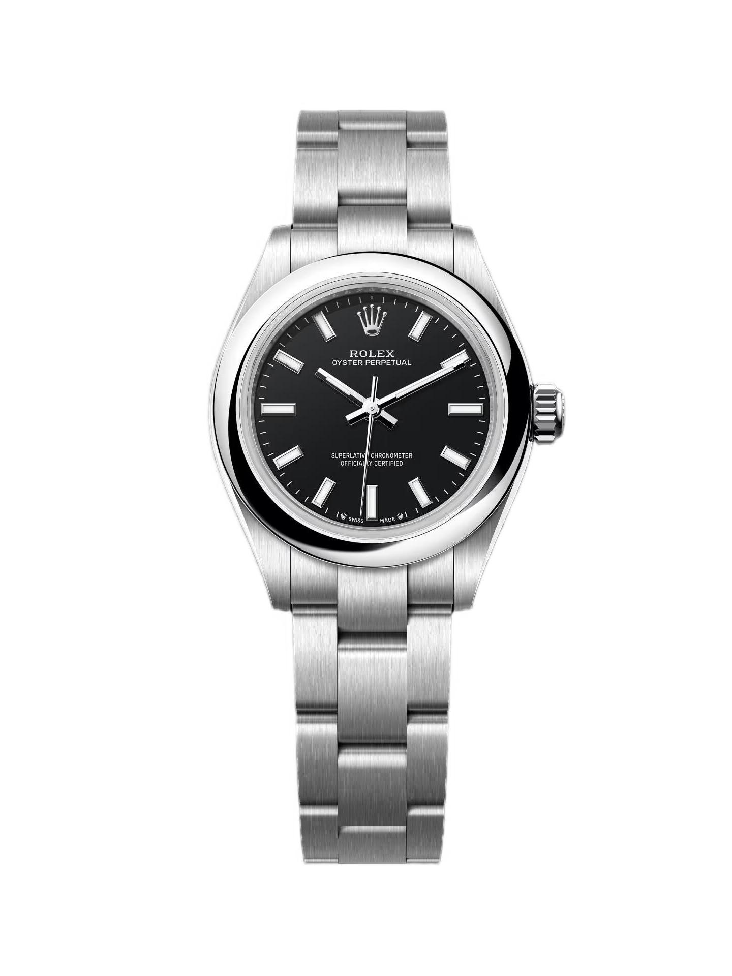 Women’s Rolex Oyster Perpetual -Swiss Watch Black Dial 276200 28mm