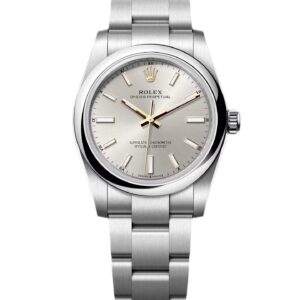 Ladies Rolex Oyster Perpetual - Replica Watch Silver Dial 124200 34mm