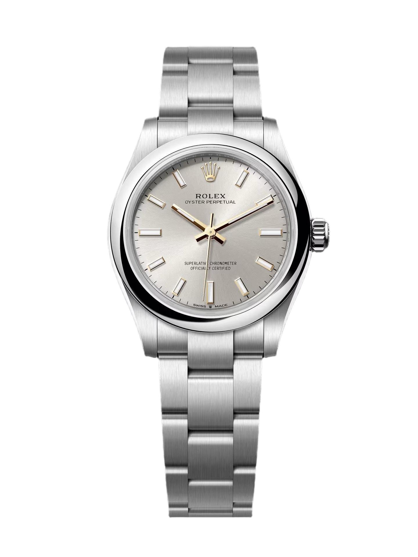 Ladies Rolex Oyster Perpetual - Swiss Watch Silver Dial 277200 31mm